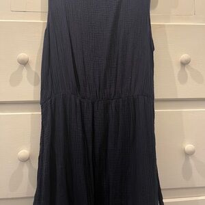 Gap navy ruffle hem dress